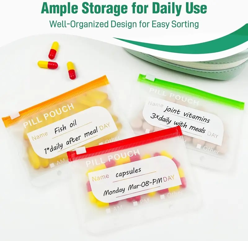 🔥💊 A8 Waterproof Pill Case Set – For 7 to 14 Days of Medication & Vitamins 💧 Waterproof & Shatterproof
