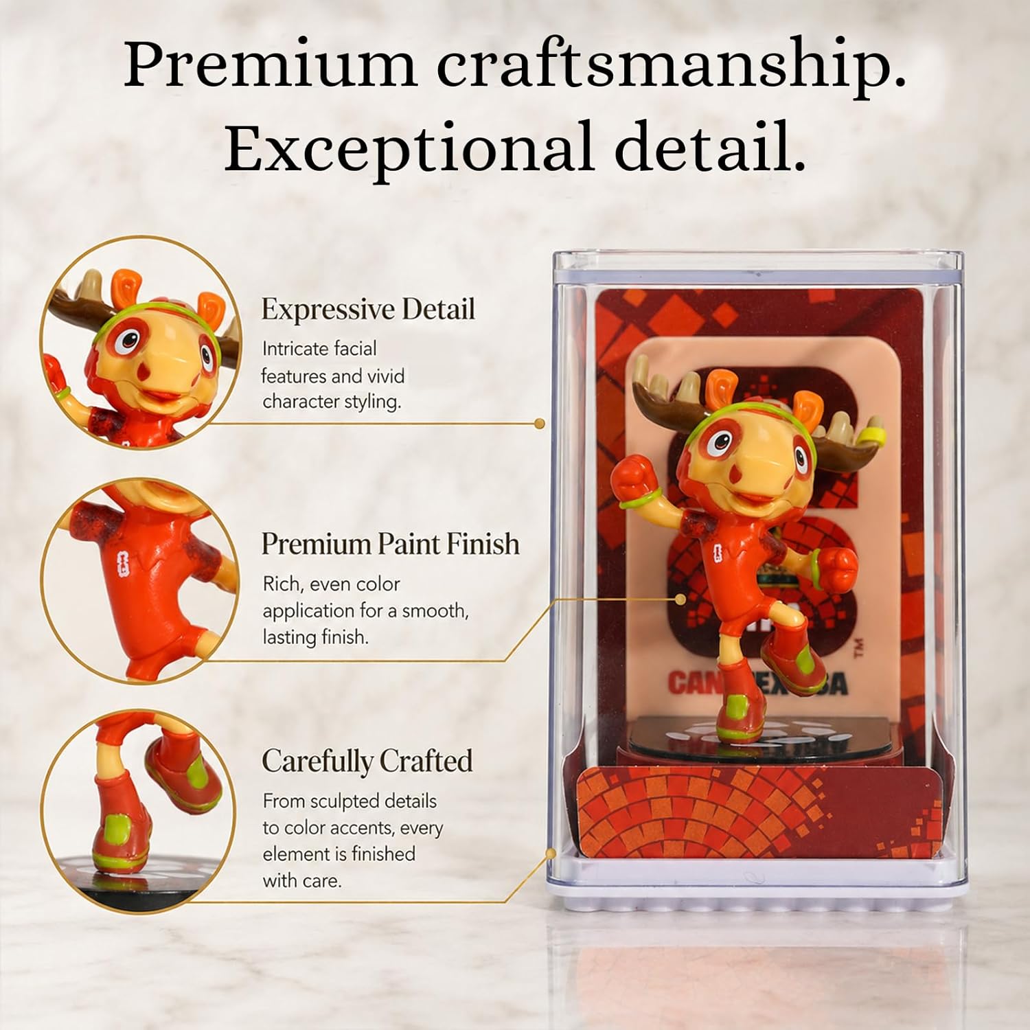 Official World Cup 2026 Merchandise Mascot Figurines Set, Limited Edition World Cup Merch Souvenirs, 3Pack Collectible Soccer Statues in Display Case, Football Fan Gift & World Cup Memorabilia (6cm-B)