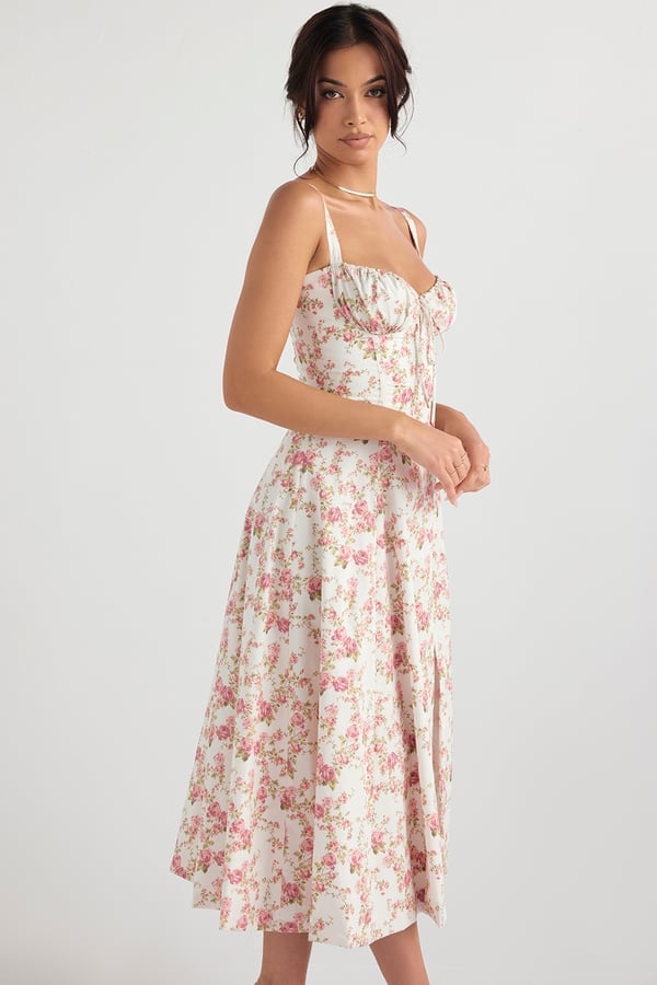 PRINT BUSTIER SUNDRESS