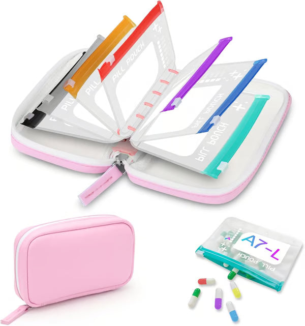 🔥💊 A8 Waterproof Pill Case Set – For 7 to 14 Days of Medication & Vitamins 💧 Waterproof & Shatterproof