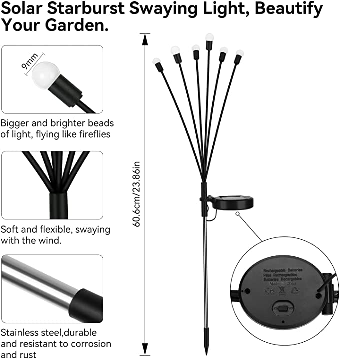 🔥Solar Powered Firefly Garden Light