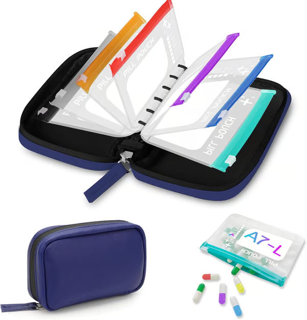 🔥💊 A8 Waterproof Pill Case Set – For 7 to 14 Days of Medication & Vitamins 💧 Waterproof & Shatterproof